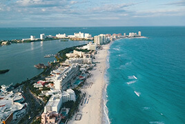 Cancun aerial photo